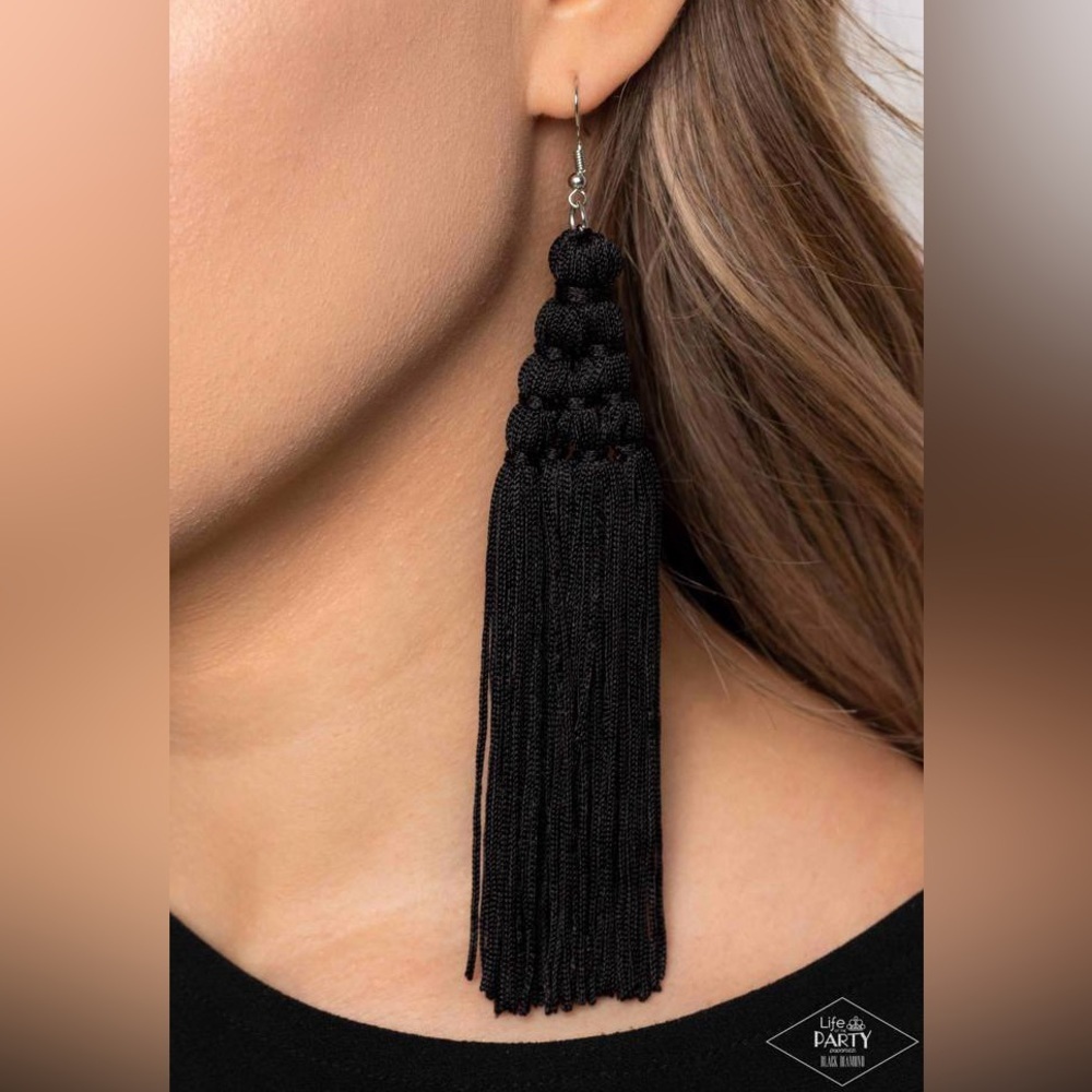 Magic Carpet Ride - Black Earrings